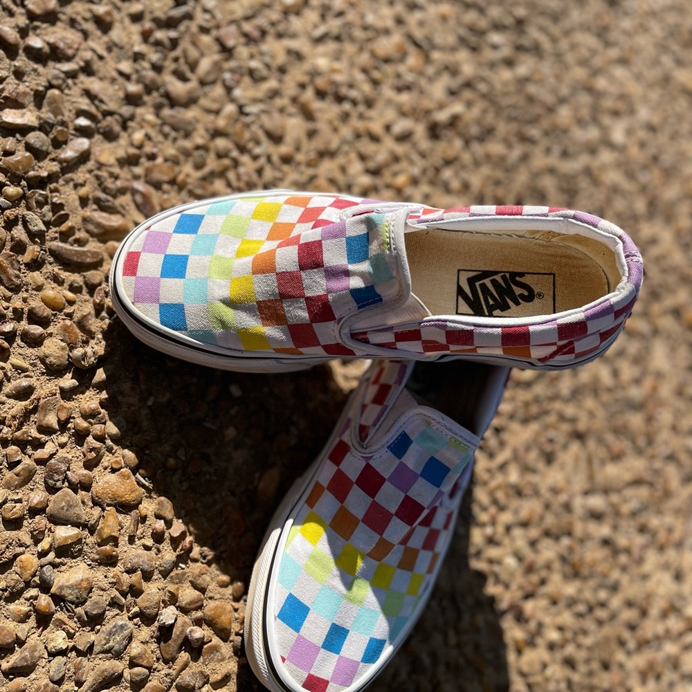 Multicolored Vans size 5